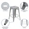 Flash Furniture Silver 24" High Metal Stool, PK4 4-ET-31320-24-SV-R-GG - alternate 7